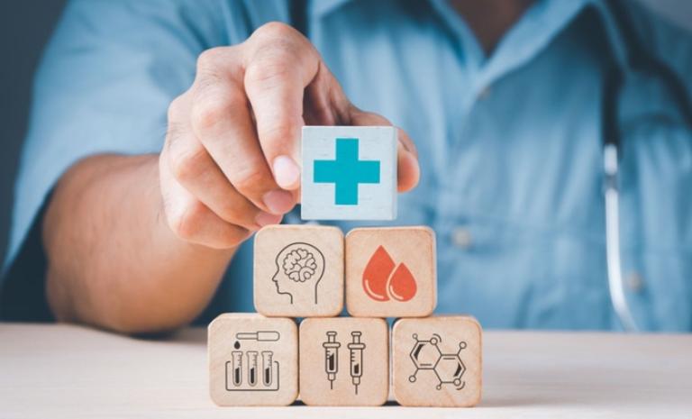 foto arts met blokken